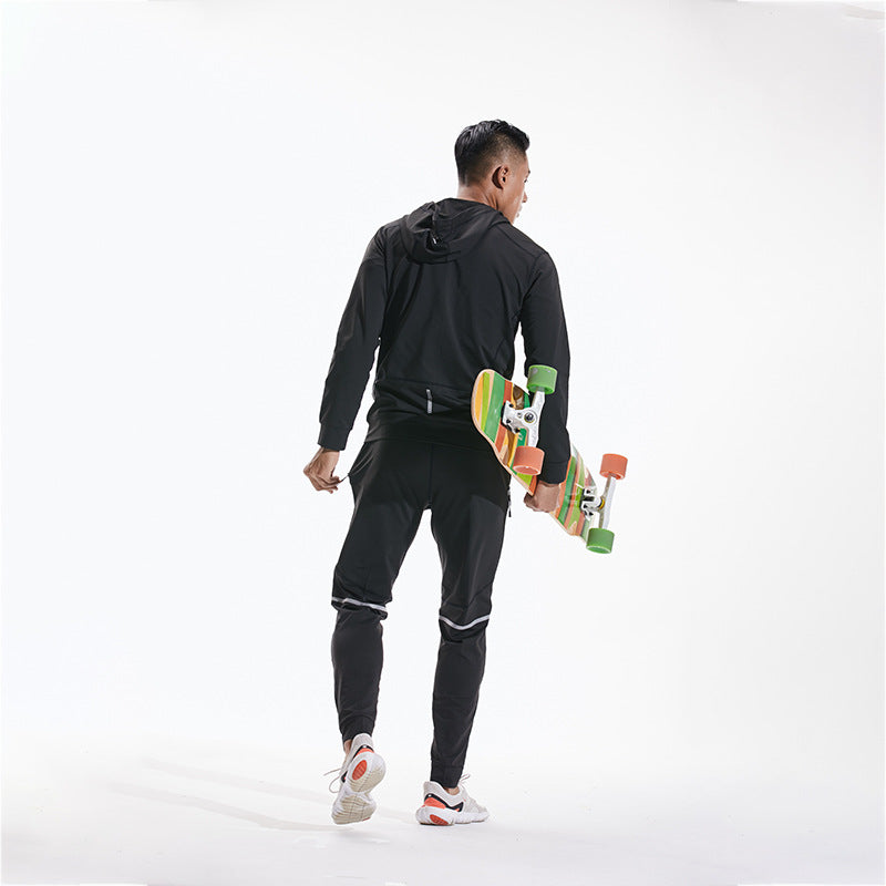 Men's Hooded Slim Fit Sports Jacket for Running