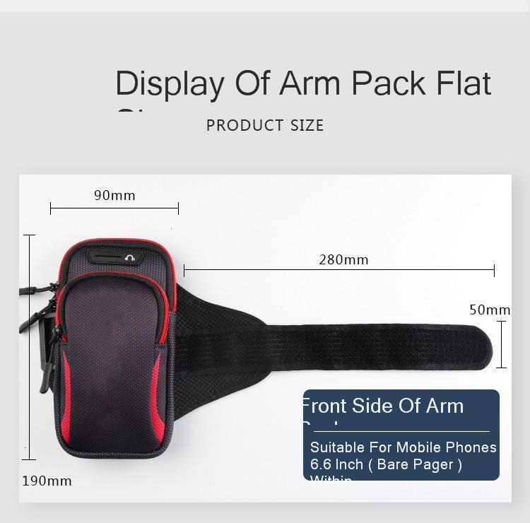 Waterproof Nylon Arm Bag for Running and Outdoor Use